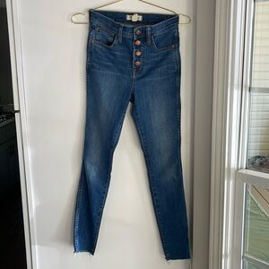 Madewell 10" High-Rise Skinny Crop Jeans: Button-Front TENCEL™ Denim Edition